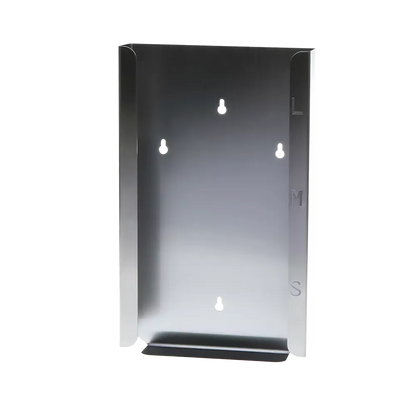 Edelstahl-Handschuh-Dispenserhalter mit eingestanzten Größen S, M, L.