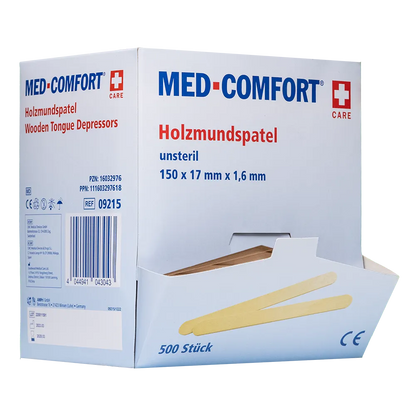 Holzmundspatel-Packung mit 500 Stück, Marke Ampri, unsteril.