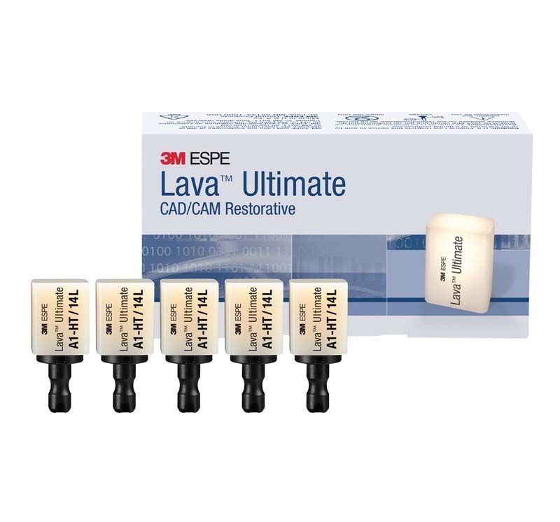 Fünf Lava™ Ultimate LT 14L Blöcke mit schwarzem Sockel vor Verpackung.