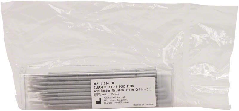 Packung mit 50 dünnen Clearfil Einweg-Applikatorbürsten für Zahnmedizin.