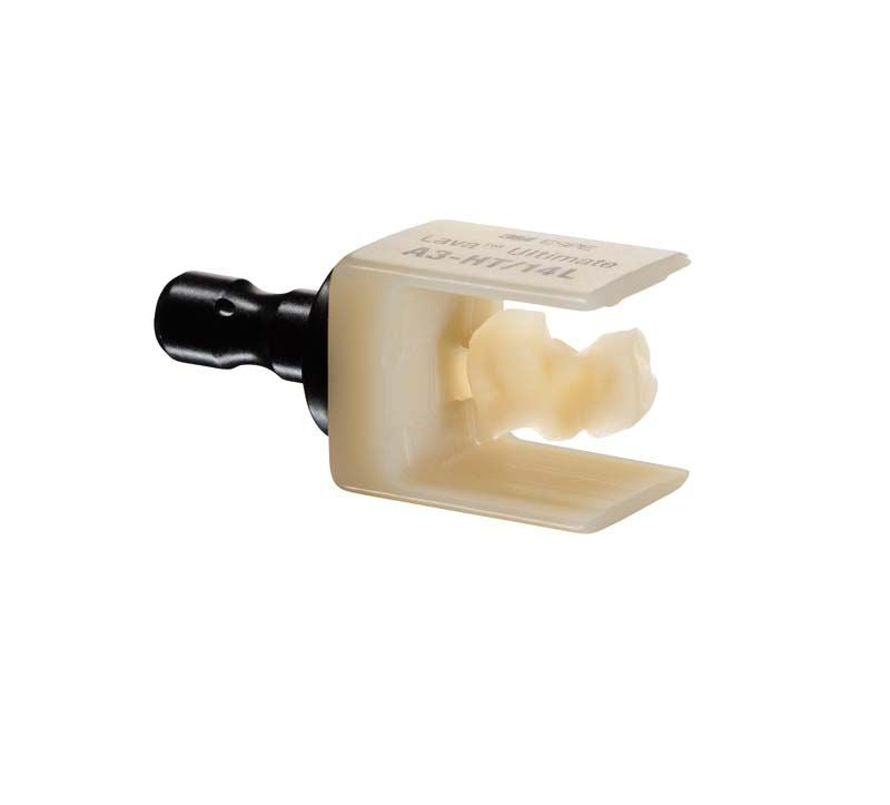 Lava™ Ultimate LT 12 Bleach CAD/CAM Block in Halterung.
