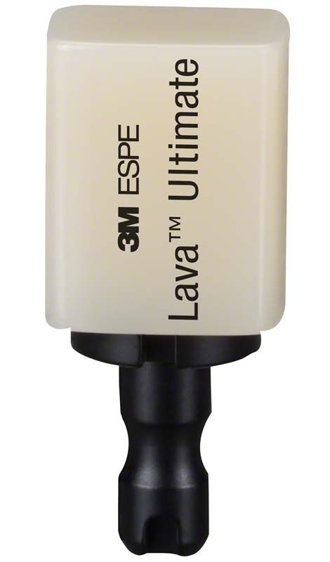 Lava™ Ultimate LT 12 A1 CAD/CAM-Block in cremefarbenem Kunststoff.