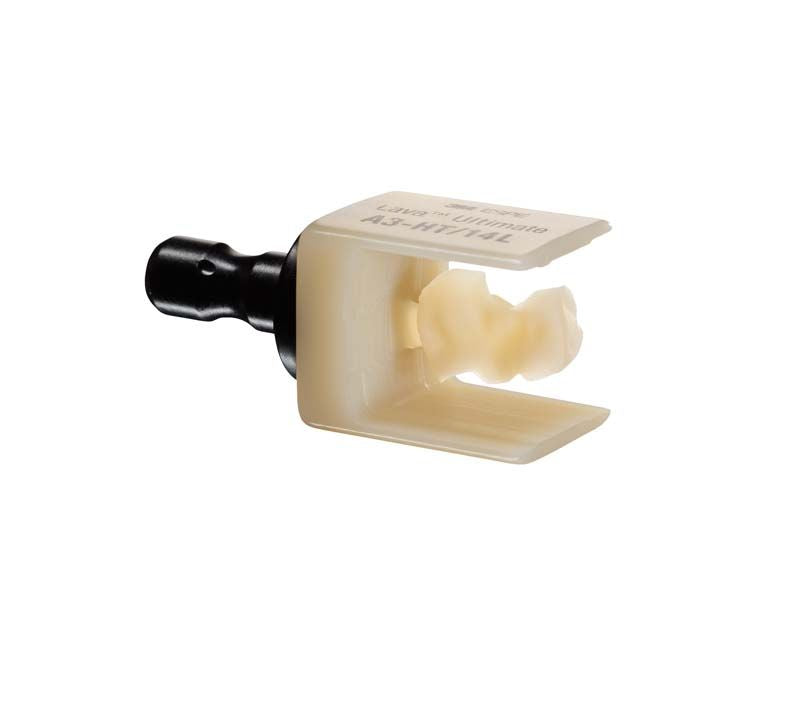 Lava™ Ultimate HT 12 A2 Zahnblock in cremefarbener Nahaufnahme.