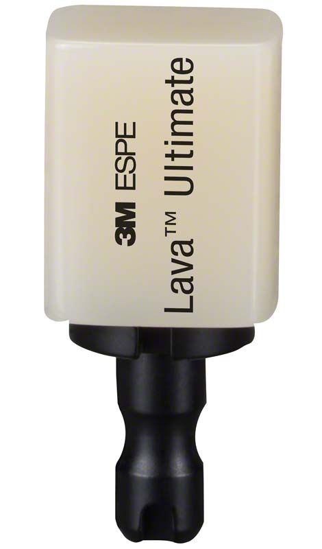 Block aus Lava™ Ultimate LT 12 C2 Material mit schwarzem Halter.