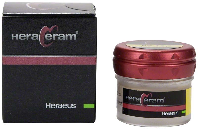 HeraCeram® Pastenopaker PO A3,5 mit Verpackung und Produktbehälter.