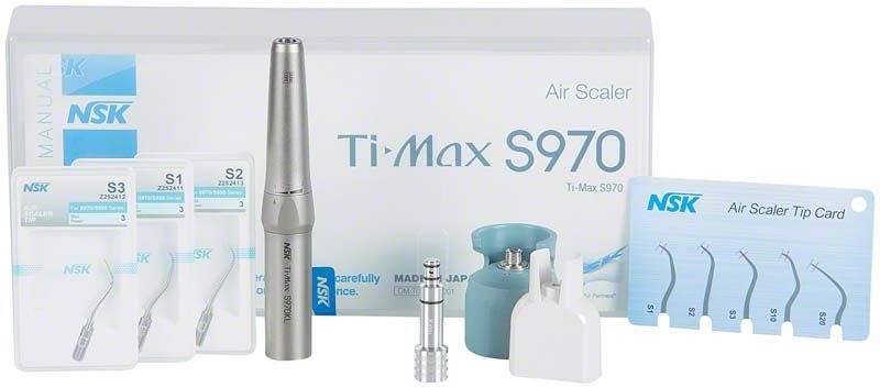 Ti-Max Airscaler Typ S970 KL mit Zubehör und Verpackung.