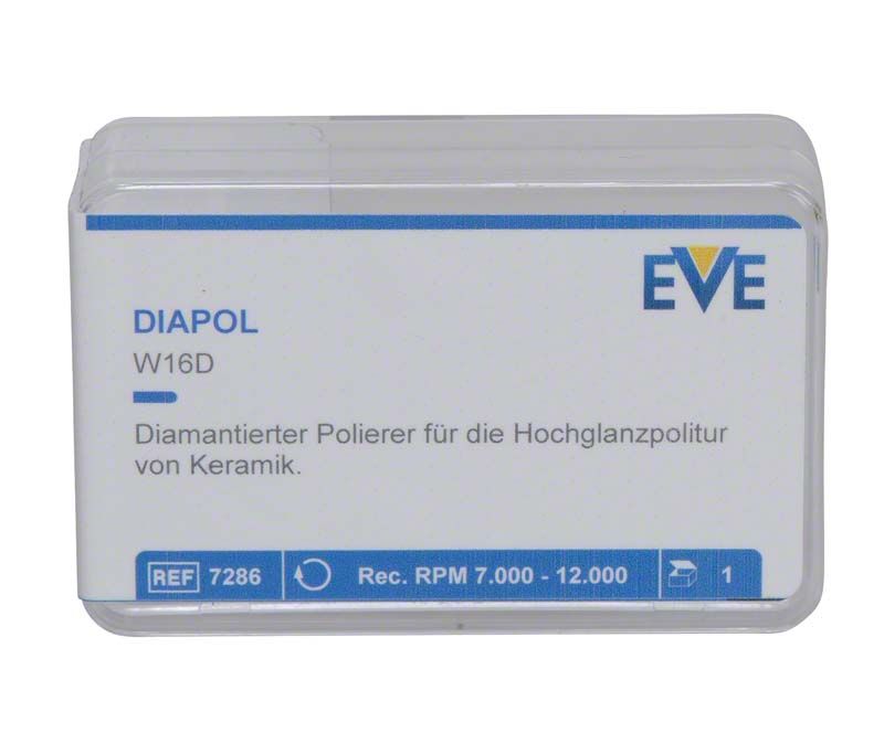 Diapol Winkelstück W16D in Verpackung für Hochglanzpolitur von Keramik.