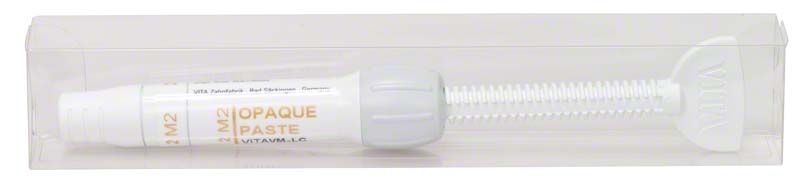 VITA VM LC Opaque Paste 3D Spritze 2M2 in transparenter Verpackung.
