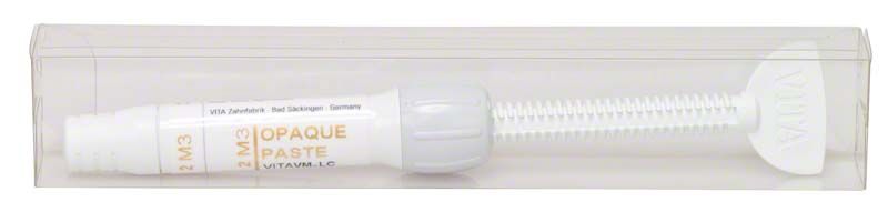 VITA VM LC Opaque Paste 3D Spritze 2M3 in transparenter Verpackung.