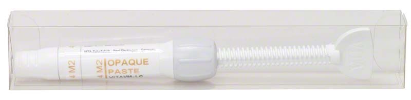 VITA VM LC Opaque Paste 3D Spritze 4M2 in transparenter Verpackung.