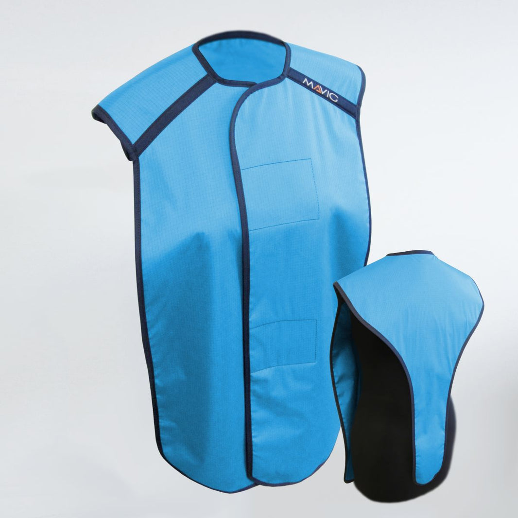 Panoramaschürze RD635 für Erwachsene Curacao in leuchtendem Blau.