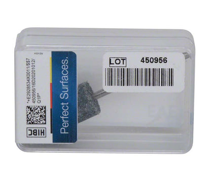 Kunststoffverpackung des Schleifkopfs EVE UNITRIM UT-H334K mit Barcode und Seriennummer.