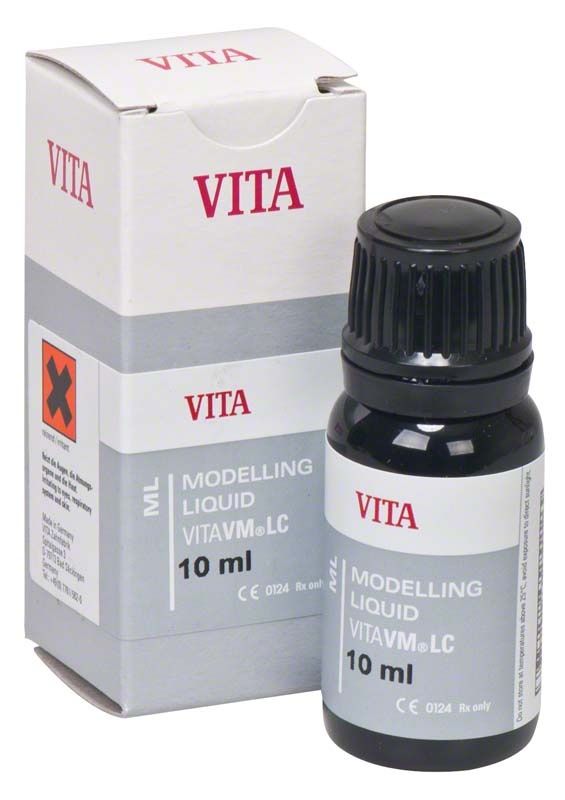 VITAVM®LC Modellierflüssigkeit 10 ml mit Verpackung.