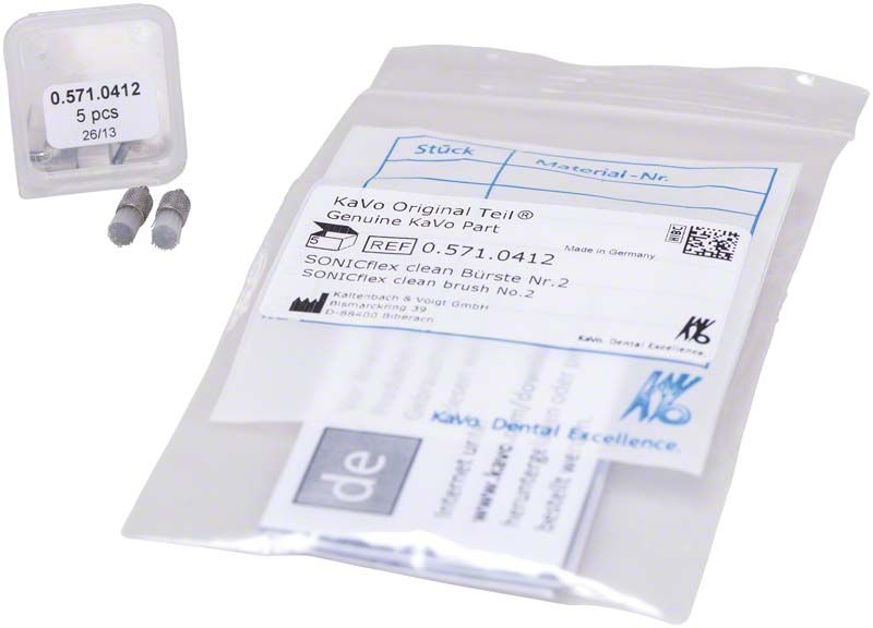 Verpackung der SONICflex clean Bürste Nr. 2 mit zwei Bürstenaufsätzen.