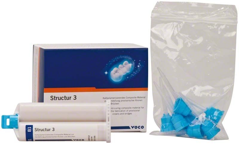 Kartusche Structur 3 B1 50ml mit Zubehör und Verpackung.