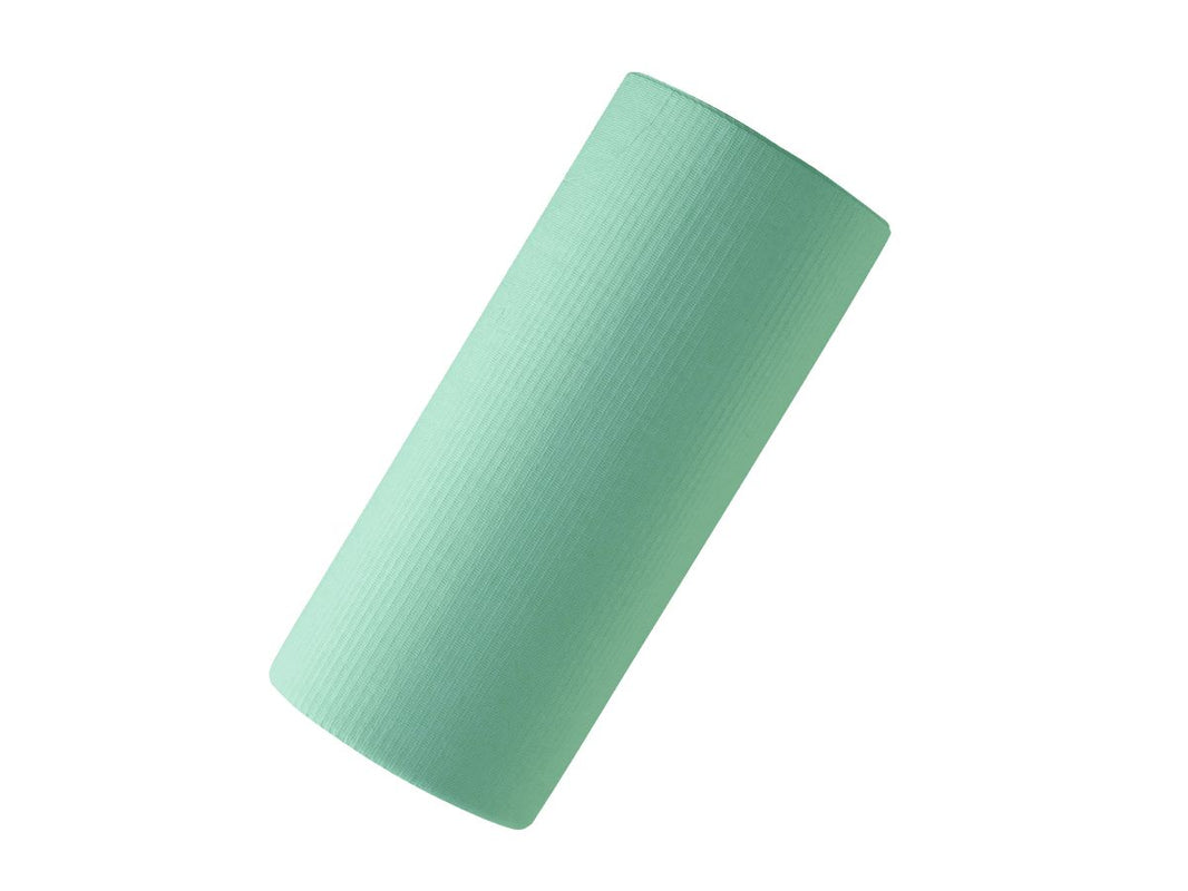 Monoart Patientenumhang in mintgrün, saugfähige Zellulose mit Polyethylenschicht.