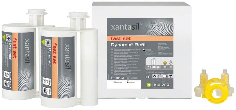 Xantasil Dynamix fast set 2x380ml Kartuschen mit Verpackung.