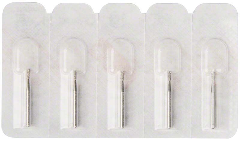 Diamantenschleifer FG 835 008 in Blisterverpackung für Zahntechnik.