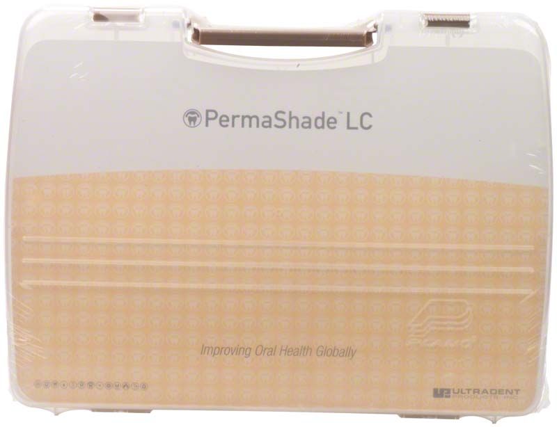 Permashade LC Veneer Cement Kit in weißem Kunststoffkoffer mit Logo und Aufschrift.