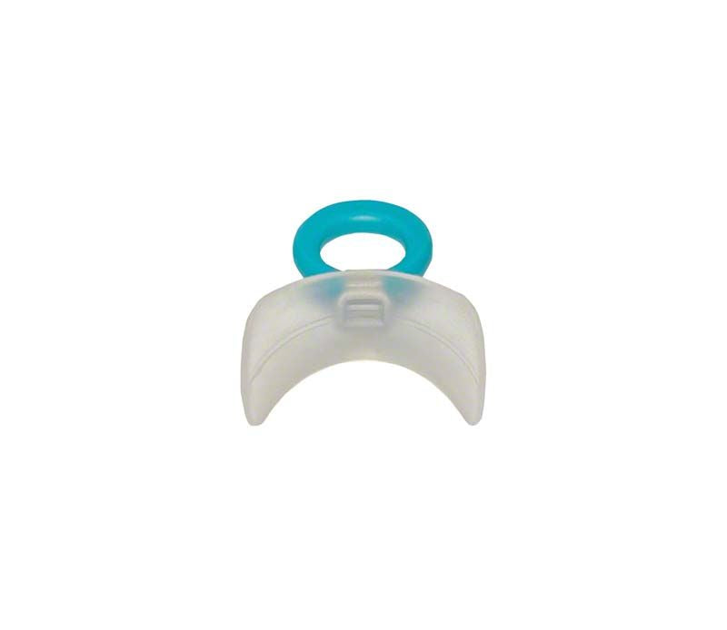 Mundvorhofplatte MUPPY® Standard Gr. 2 transparent mit blauem Haltering