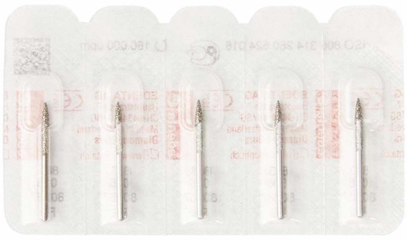 Diamant FG 863 016 Zahnbohrer in Blisterverpackung.