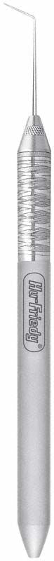 Einendige Sonden Griff 6 - Figur 6L aus Edelstahl mit geriffeltem Griff.