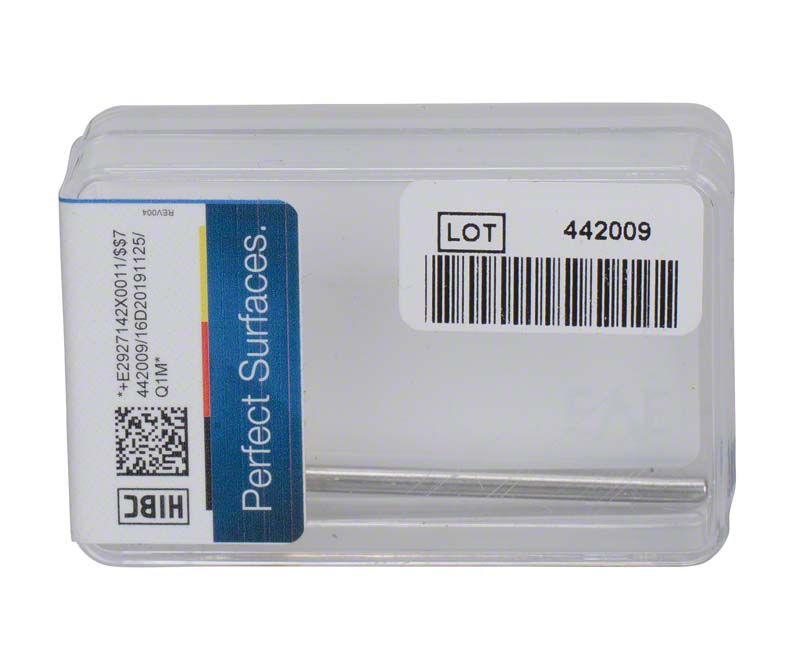 Kunststoffverpackung des EVE Diapol Handstücks mit Barcodes und Seriennummer.