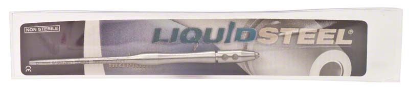 Skalpellgriff LiquidSteel Rundgriff in Verpackung mit LiquidSteel-Logo.
