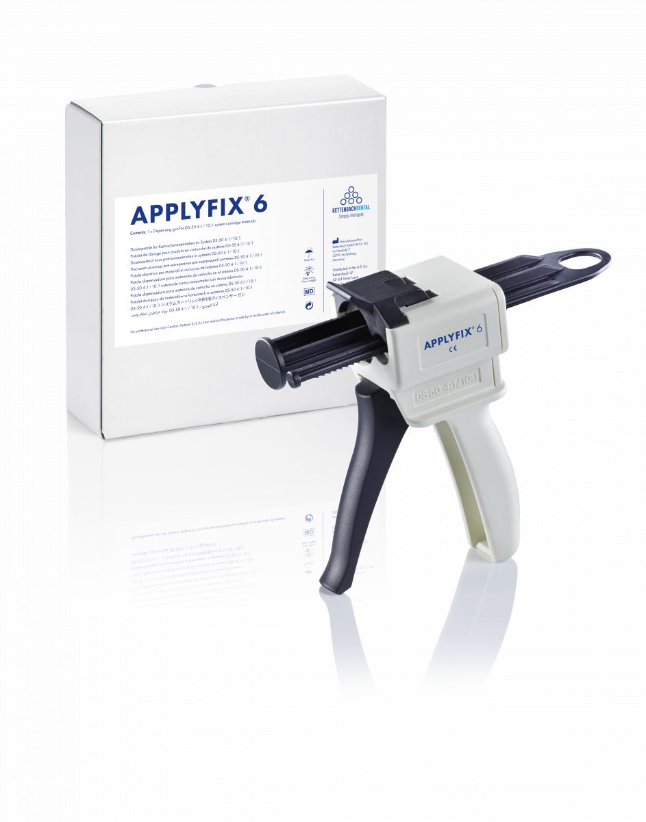 Dosierpistole Applyfix 6 von Medic-Star vor Verpackung.