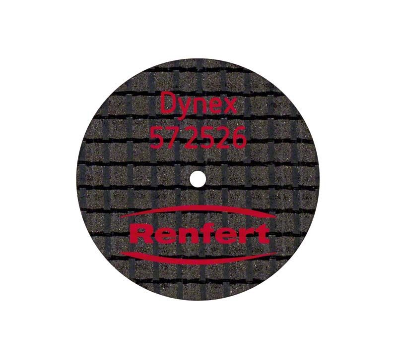 Runde Trennscheibe Dynex für den dentalen Bereich mit Aufschrift "Renfert".