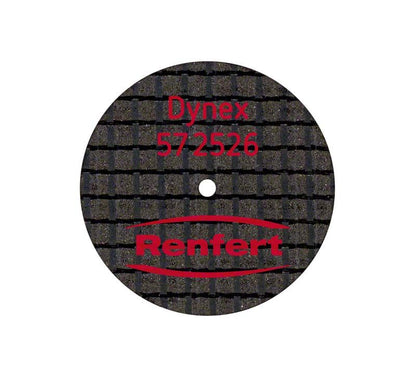 Runde Trennscheibe Dynex für den dentalen Bereich mit Aufschrift "Renfert".