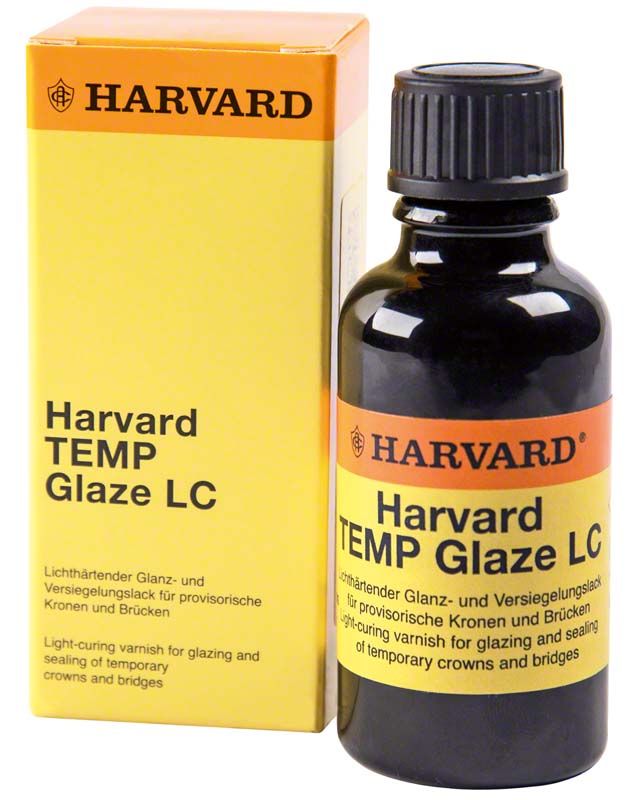 Harvard TEMP Glaze LC Flasche und Verpackung mit Produktinformationen.