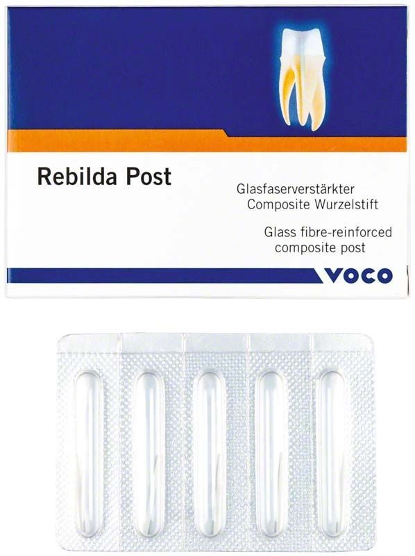 Rebilda Post Glasfaserverstärkter Composite Wurzelstift mit Verpackung.