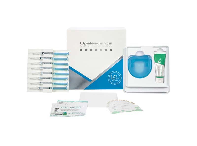 Opalescence™ PF 16% Patient Kit mit Spritzen, Aufbewahrungsbox und Anleitung.