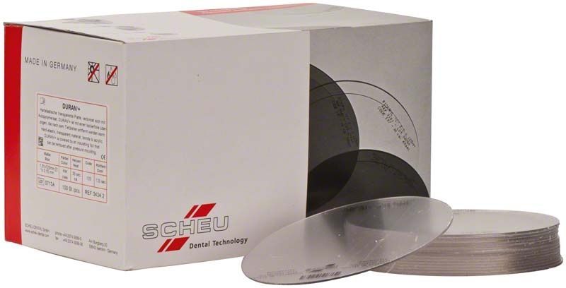 Hochwertige transparente Tiefziehfolie DURAN®+ 100er für zahnmedizinische Anwendungen.