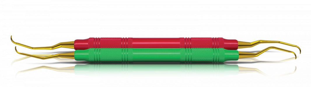 Amerikanisches Eagle XP Double Gracey™ Mini Kürette Kit mit roten und grünen Griffen