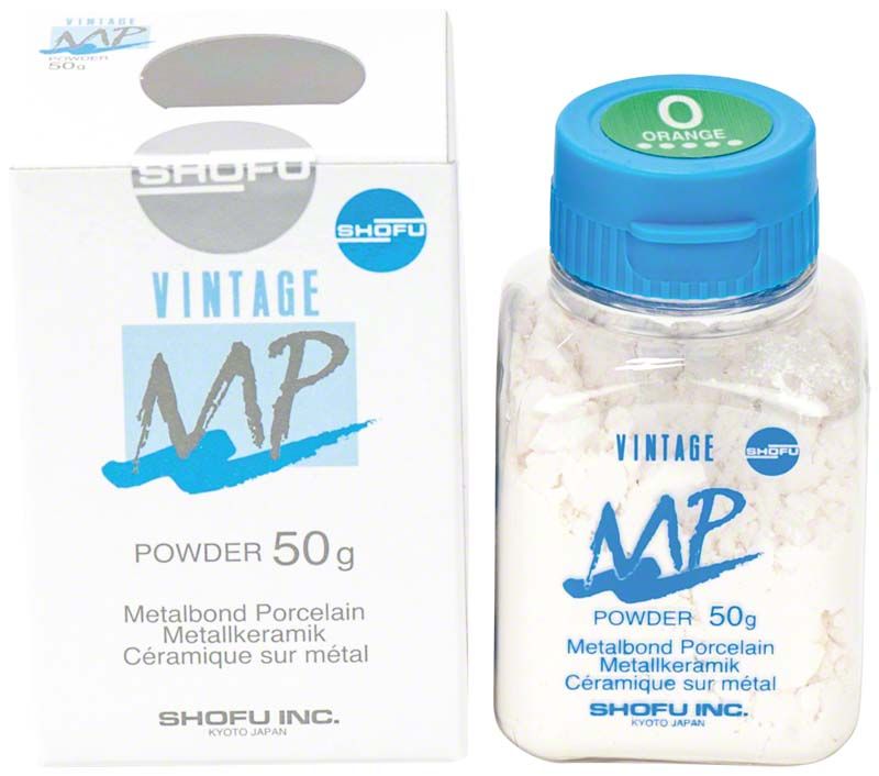 Vintage MP Effektmasse 50g O in weißer Flasche neben Verpackung.
