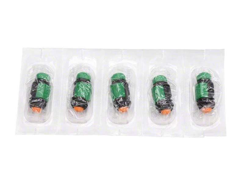 Fünf versiegelte Photac™ Fil Quick Aplicap™ Kapseln in Blisterverpackung.