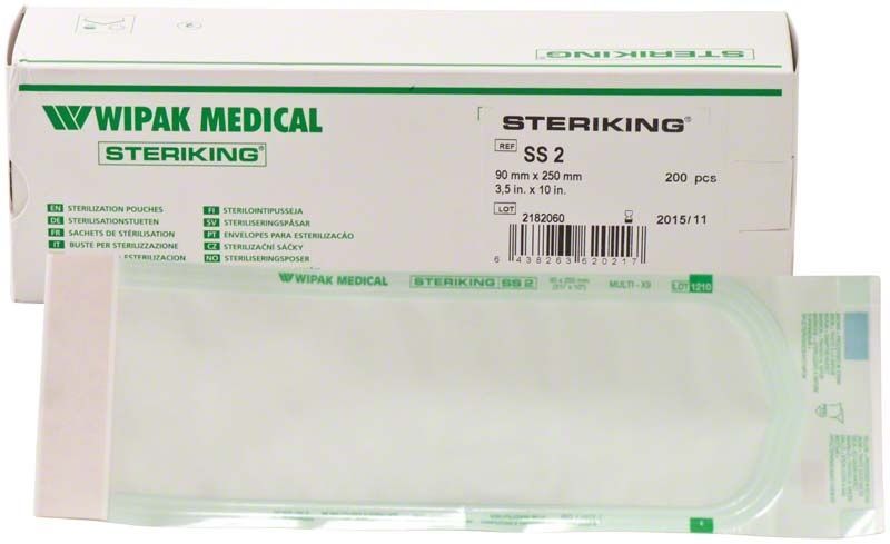 Steriking Selbstklebetüten SS2 mit Verpackung im medizinischen Design.