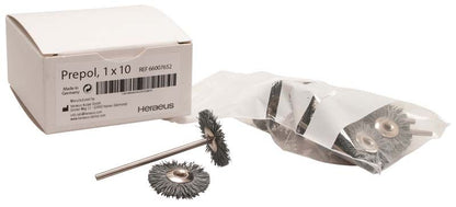 Verpackung und Inhalt des Signum® Tool Kit Prepol Refill mit Polieraufsätzen.