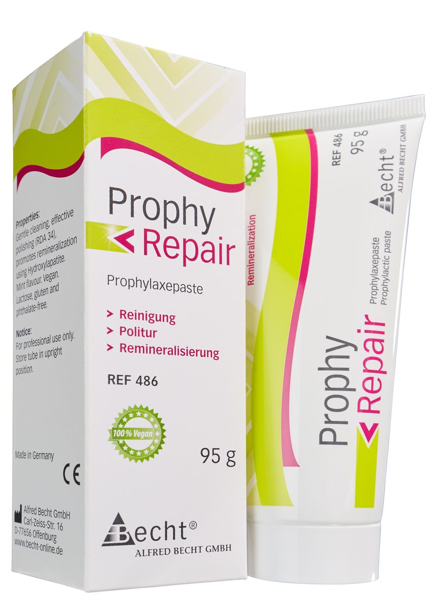 ProphyRepair Prophylaxepaste mit Verpackung, 95 g, für Reinigung und Politur.