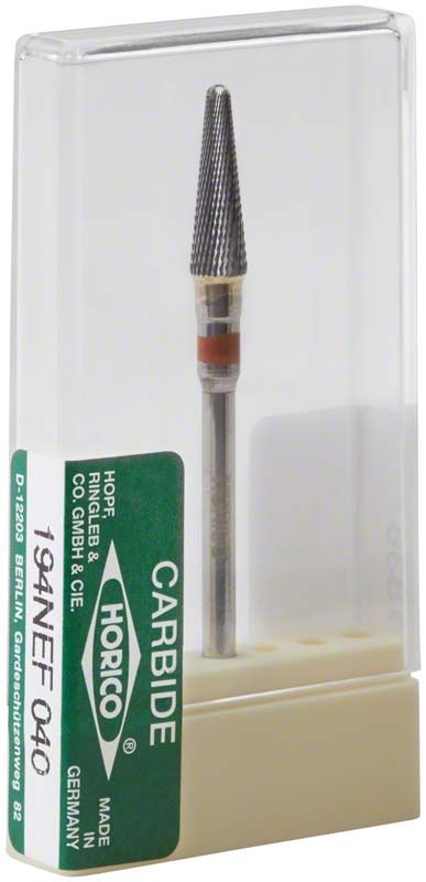 Hartmetallfräser 194 NEF 040 in transparenter Verpackung.