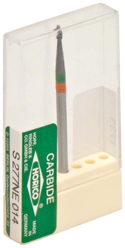 Hartmetallfräser S277 NE 014 in transparenter Kunststoffverpackung.