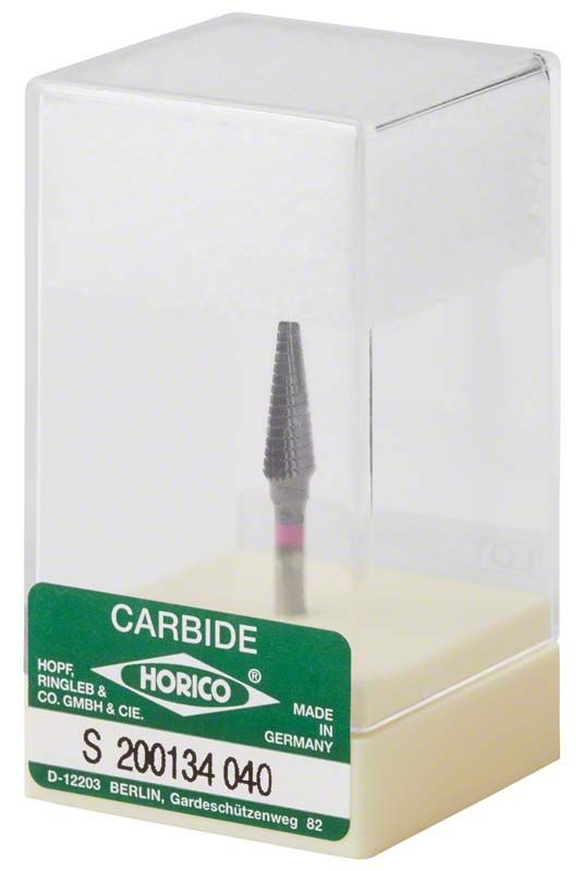 Hartmetallfräser schwarz beschichtet S200 134 040 in transparenter Verpackung.