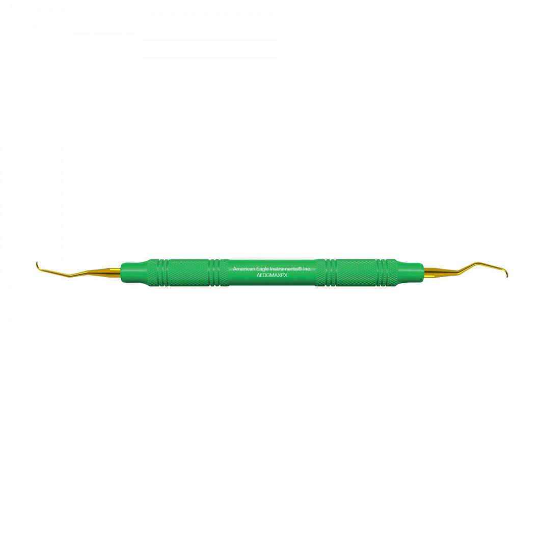 Amerikanische Eagle XP Double Gracey Kürette Mini Anterior mit grünen Griff.