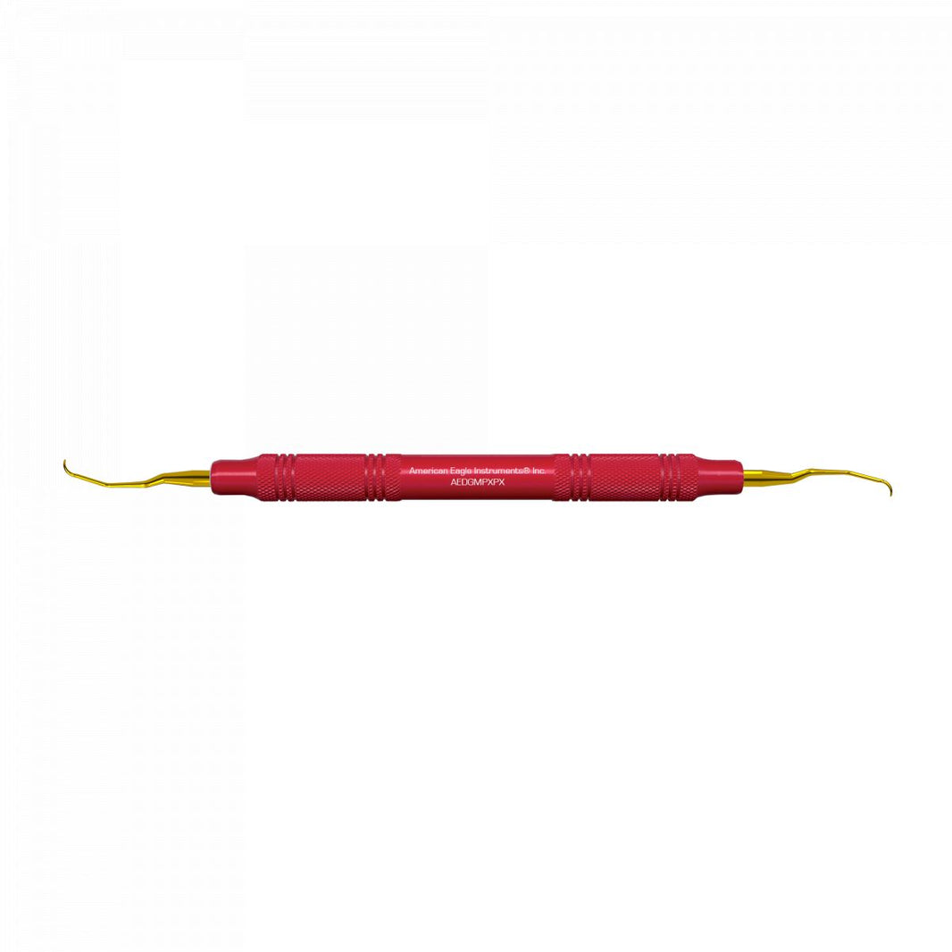 Amerikanische Eagle XP Double Gracey™ Kürette Mini Posterior mit rotem Griff.