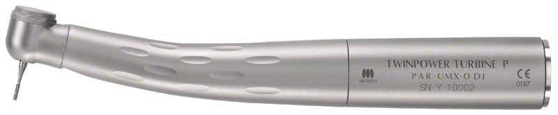 Dentalturbine TwinPower Ultra M mit Morita-Anschluss in seitlicher Ansicht.