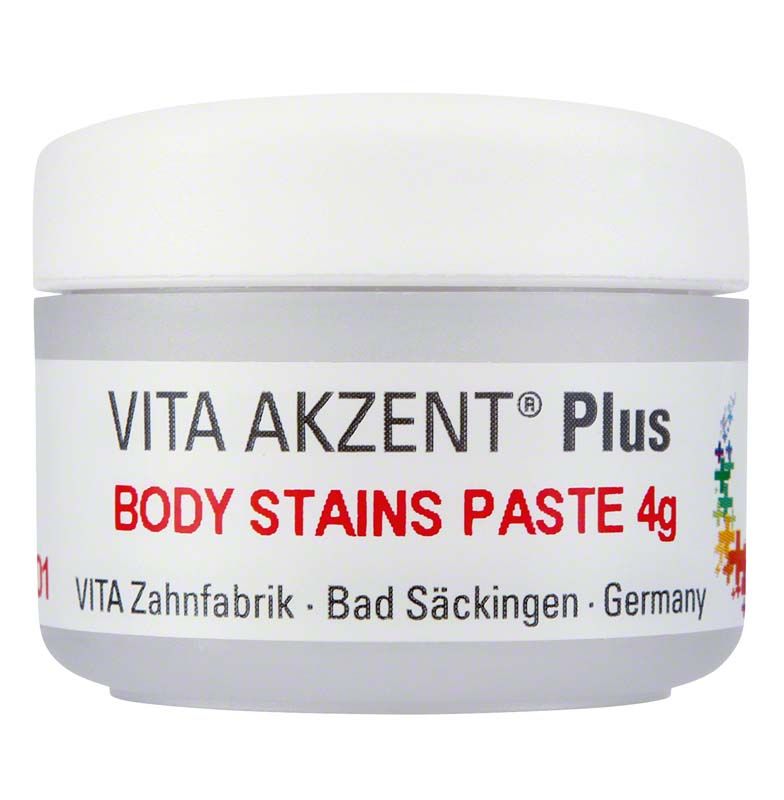 Weiße Dose der VITA AKZENT® Plus BODY STAINS Paste BS04, 4g.