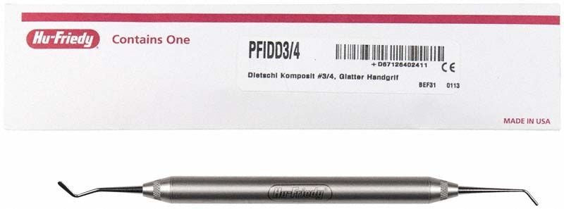 Dietschi Komposit Figur 3/4, Griff 6 mit Verpackung im Hintergrund.