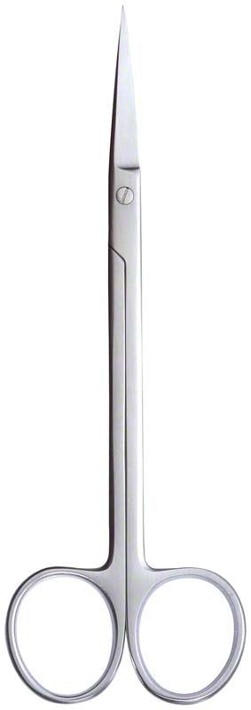 Zahnfleischschere JOSEPH, 14 cm, gerade, stumpf aus Edelstahl.